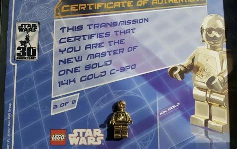 Solid Gold C-3PO on EBay : r/lego