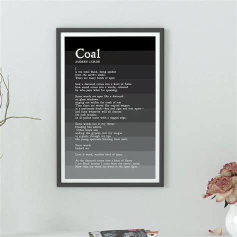 Audre Lorde Coal Poem Feminist Civil Rights Activism - Etsy Canada