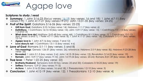 Agape Love; the Genuine Love of God is True Love