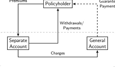 Cash flows of a typical variable annuity contract. | Download ...