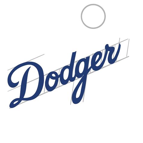 How to draw the Los Angeles Dodgers logo - SketchOk