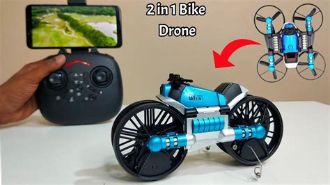 RC Bike Drone - 2 in 1 Flying Drone Plus Motorcycle Unboxing & Testing ...