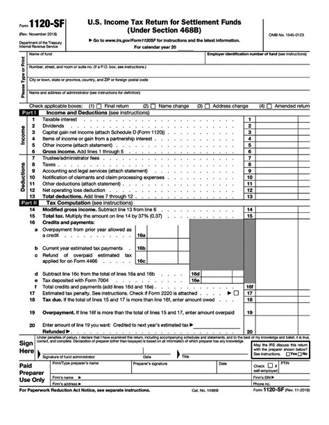 Form 1120 Filing Instructions