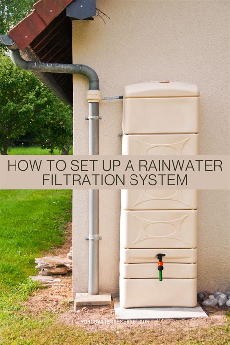 How to Set Up a Rainwater Filtration System the Right Way | Rain water collection system, Water ...