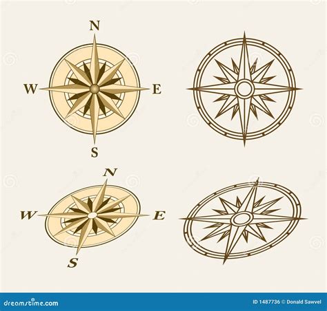 Compasses stock vector. Illustration of north, points - 1487736