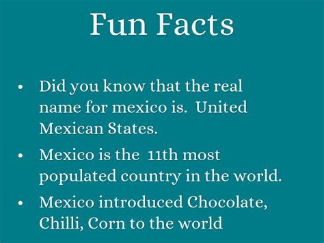 Facts About Mexico History