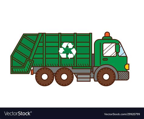 Garbage Truck Drawing Simple