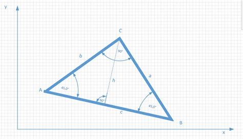 math - Determine vertex in a "Isosceles Right Triangle" - Stack Overflow