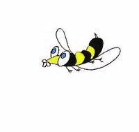 Flying animated bees, wasps, hornets, mosquitoes and other stinging, biting bug clip art images ...