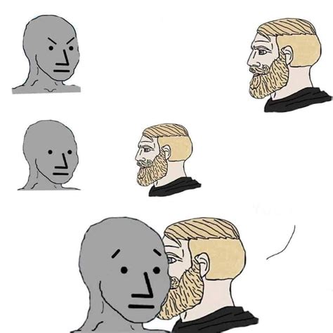 Chad approaching npc Blank Template - Imgflip