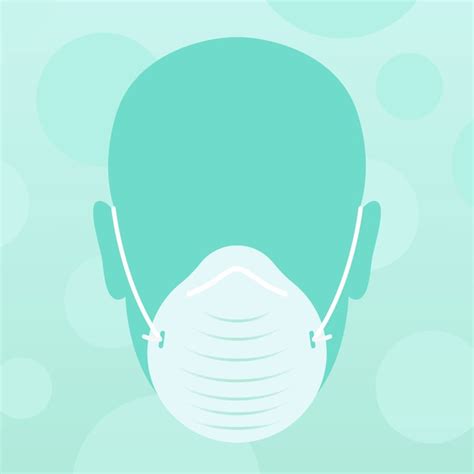 Free Vector | Flat design medical mask and face