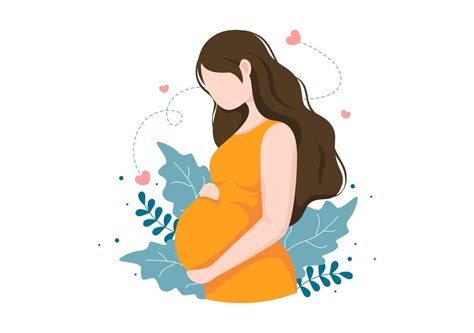 Pregnant Lady Background Vector Illustration | フリー画像, 画, 工作