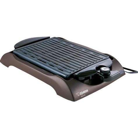 Zojirushi 112 sq. in. Brown Non-Stick Indoor Grill with Temperature Control EB-CC15 - The Home ...