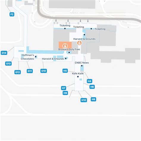 Fort Lauderdale Hollywood Airport Map | FLL Terminal Guide