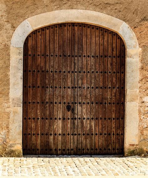 Gates of medieval building stock photo. Image of closed - 93488408