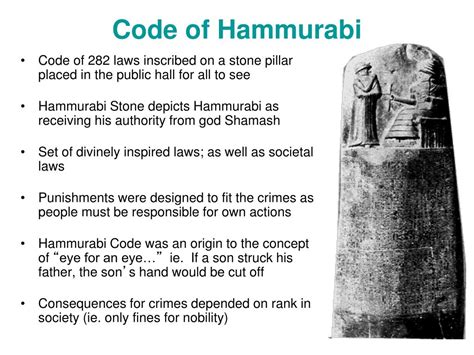 PPT - Hammurabi ’ s Code of Laws PowerPoint Presentation, free download ...