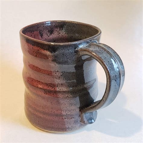 14oz Pottery Coffee Mug, Hand-thrown Stoneware Mug - Etsy