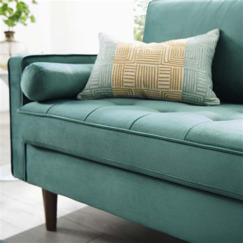 Isabel Performance Velvet Loveseat In Teal (EEI-4004-TEA) By Modway ...