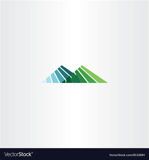 Mountain hill logo icon sign Royalty Free Vector Image