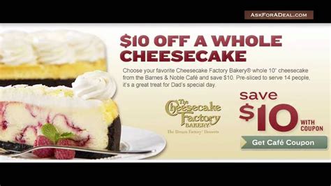 The Cheesecake Factory Coupons - YouTube