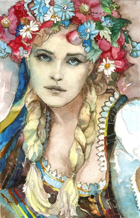 Ukrainian Girl (watercolor) by NikitaBolyakov on DeviantArt