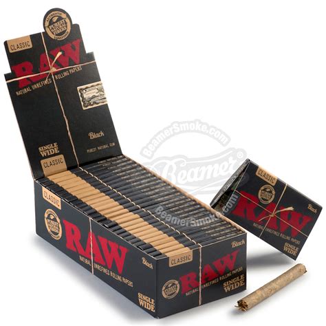 Single Wide Raw Black Rolling Papers