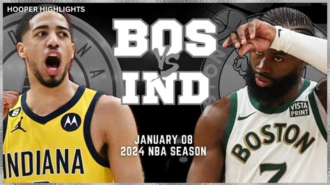 Boston Celtics vs Indiana Pacers Full Game Highlights | Jan 8 | 2024 NBA Season - YouTube