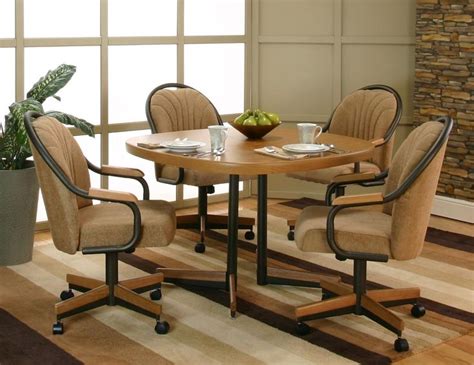 Kitchen Chairs Swivel Casters | Dining room sets, Oak dining room ...