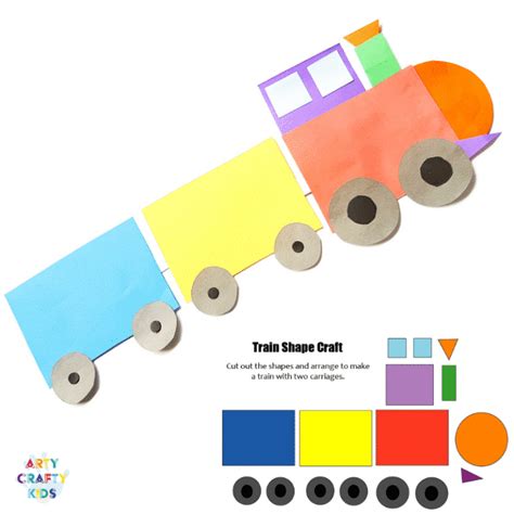 Easy Train Shape Craft for Kids - Arty Crafty Kids