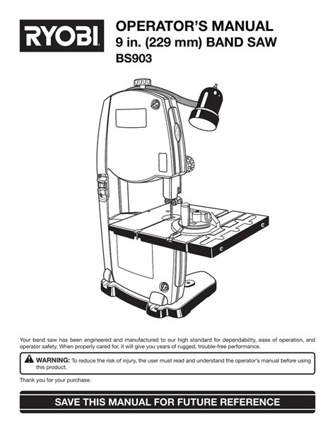 Ryobi 9 Band Saw Bs901 Parts | Reviewmotors.co