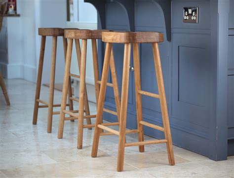 Solid Oak Kitchen Island Stool / MEDIUM Seat / 3 Sizes | Etsy