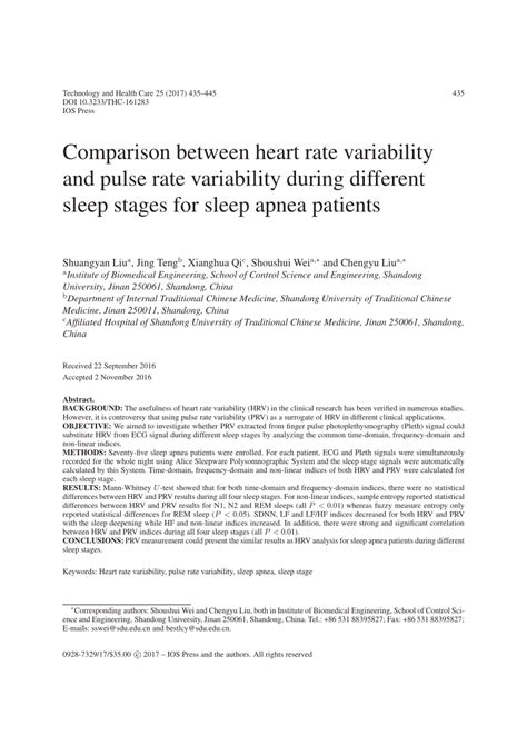 (PDF) Comparison between heart rate variability and pulse rate variability during different ...