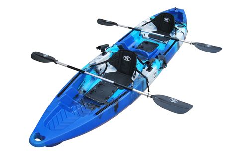 BKC - TK122 - Coastal Cruiser 12.9-Foot Tandem 2-3 Person Fishing Kayak ...