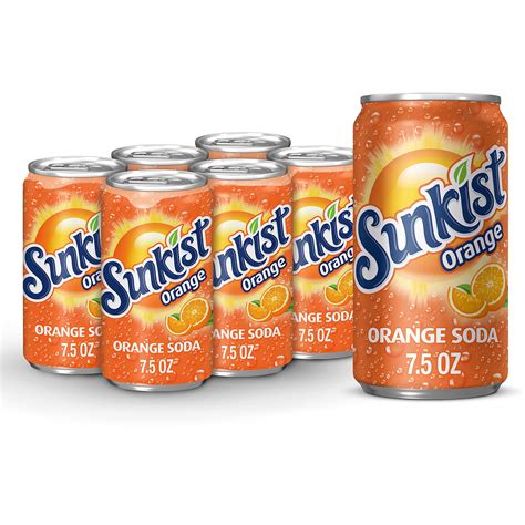 Buy Sunkist Orange Soda, 7.5 Fluid Ounce Can, 6 Count Online at desertcartUAE