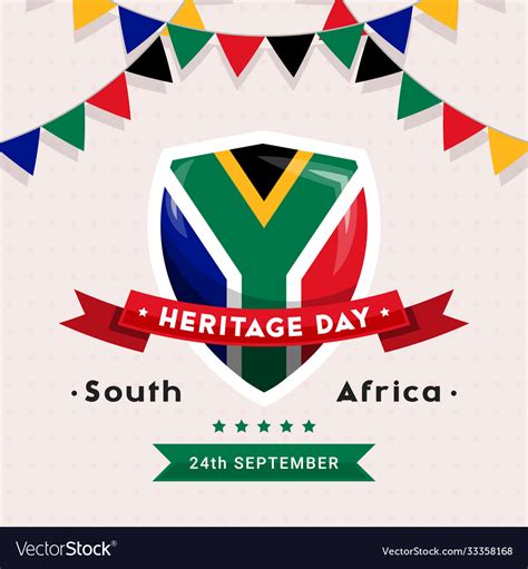 South africa heritage day - 24 september - square Vector Image