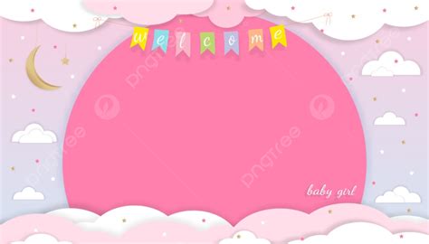 Baby Girl Shower Card On Pink Background, Bright, Star, Newborn Background Image And Wallpaper ...