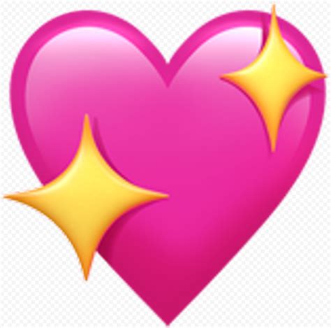 Sparkling Heart Love Pink Emoji Romantic | Citypng