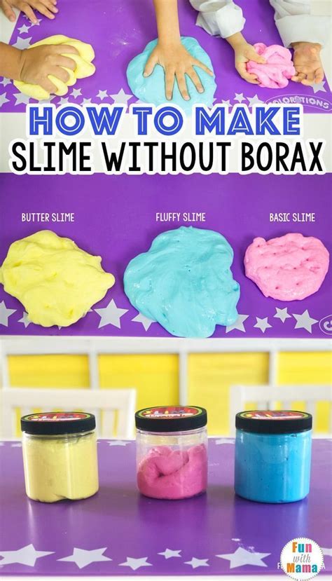 Slime Without Borax Recipes, Slime Sans Borax, Making Slime With Borax ...