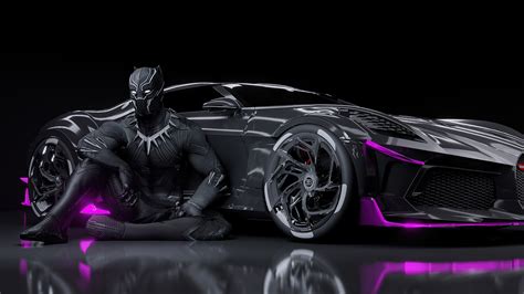 3840x2160 Black Panther Bugatti Chiron La Voiture Noire 4K ,HD 4k Wallpapers,Images,Backgrounds ...