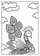 Mandalas To Print And Color Peacock sketch template
