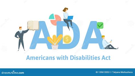 ADA, Americans with Disabilities Act. Concept with Keywords, Letters ...