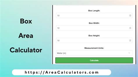 Box Area Calculator - Online Calculators