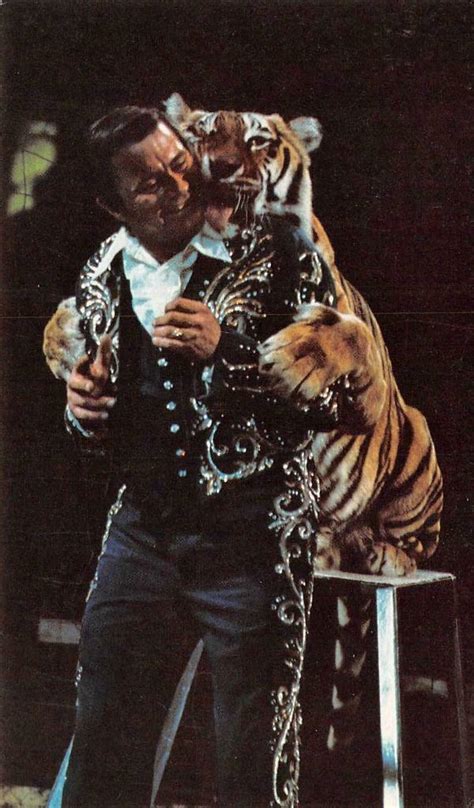 Ringling Bros Barnum Bailey Circus TIGER & Trainer Charly Baumann 1973 Postcard | Other ...