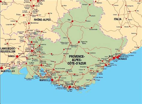 Stadtplan von Provence - Cote d’Azur | Detaillierte gedruckte Karten von Provence - Cote d’Azur ...