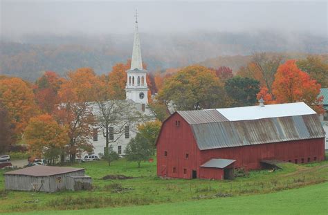 Peacham Vermont Autumn Rain Photograph by John Burk - Fine Art America