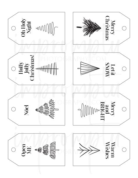 Printable Gift Tags -Avery 22802-Scandinavian Christmas Minimalistic — Impromptu Photography