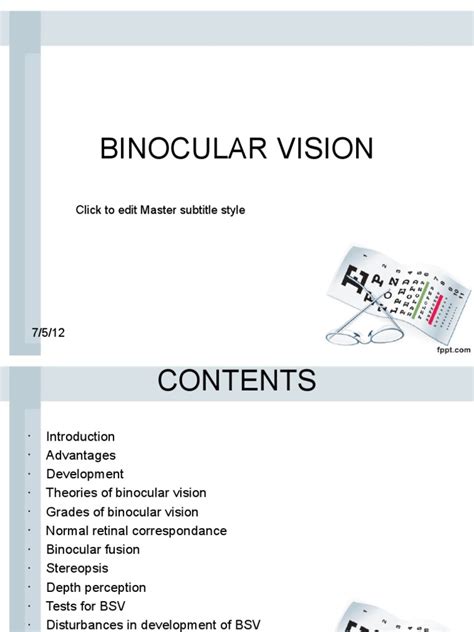 Binocular Vision | Visual Perception | Visual System