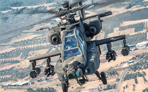 Download wallpapers McDonnell Douglas AH-64 Apache, attack helicopter ...