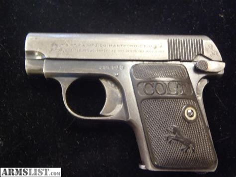 ARMSLIST - For Sale: COLT .25 CALIBER PISTOL 1 MAGAZINE