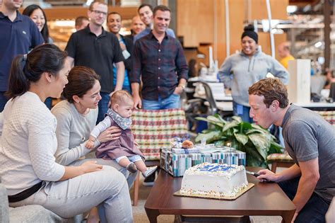 Mark Zuckerberg Celebrates 32nd Birthday at Work With Daughter Max